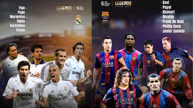 Image for Luis Figo to captain Real Madrid, Puyol to lead Barcelona as full squads announced for the legends faceoff in Mumbai