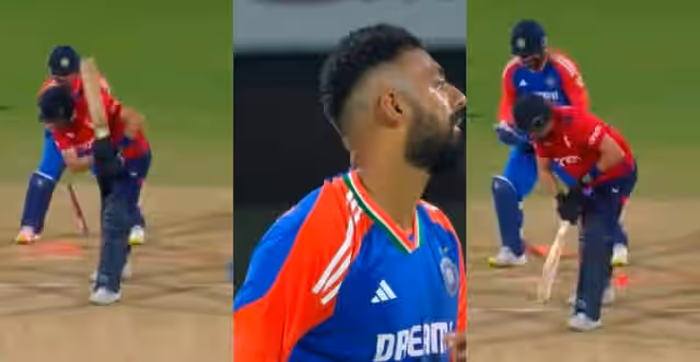 Image for Watch: Varun Chakravarthy takes perfect revenge; Castles Jamie Overton after getting hit for two sixes