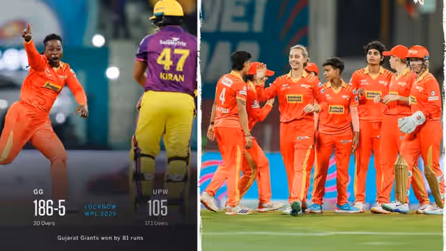 Image for Gujarat vs UP WPL 2025:  Beth Mooney & Deandra Dottin shine as the Gujarat Giants claim playoff spot by defeating the UP Warriorz