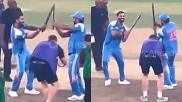Image for Rohit Sharma and Virat Kohli go into Dandiya mode after ICC Champions 2025 win, FULL video goes viral