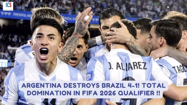 Image for Argentina vs Brazil Highlights : Argentina Crushes Brazil 4-1 in Dominant FIFA World Cup 2026 Qualifier Showdown