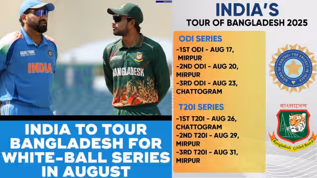 Image for India vs Bangladesh ODI series set to start from August 17, BCCI announces the complete schedule