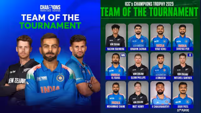 Image for ICC unveils Champions Trophy Team of the Tournament, 5 Indians  in the team, Rohit Sharma not included