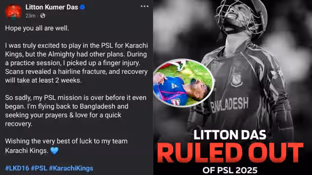 Image for Karachi Kings suffer a huge blow as key player gets ruled out of HBL PSL 10 due to injury