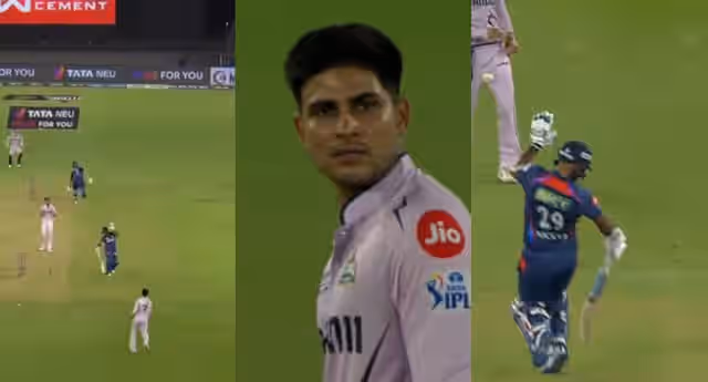 Image for Watch: Angry Shubman Gill almost takes down Nicholas Pooran with a brutal throw during GT vs LSG clash in IPL 2025