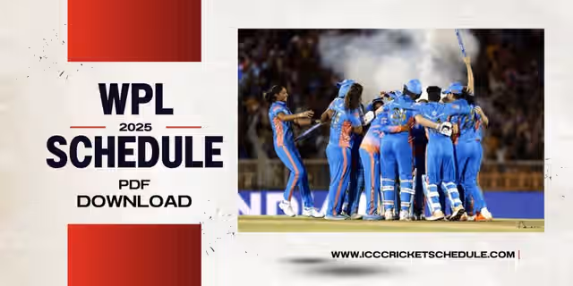 Image for WPL 2025 Schedule PDF Download | Women's Premier League 2025 All Teams' Fixtures in One PDF