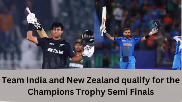 Image for Pakistan eliminated from the Champions Trophy as New Zealand and India secure Semi Finals spot | Points Table