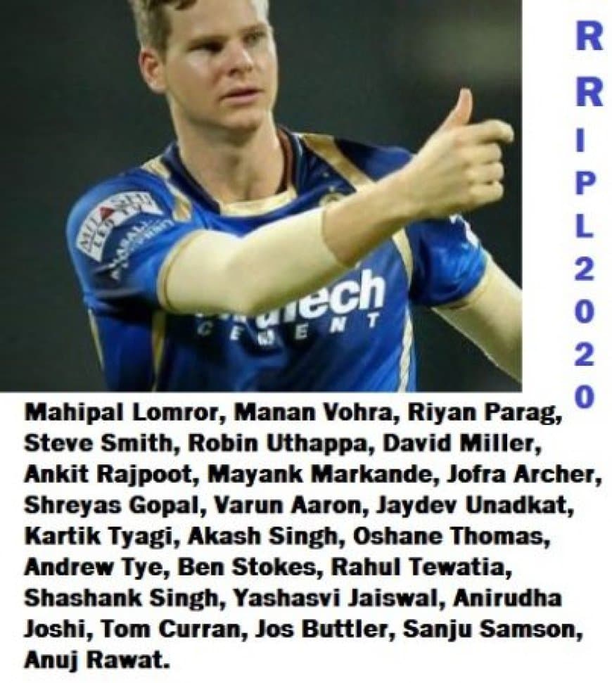 DREAM11 IPL 2020 : Team Rajasthan Royals (RR) Analysis : Strengths, Weaknesses, Prediction