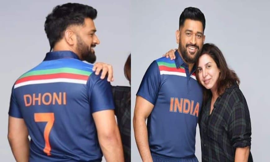 Latest MS Dhoni images in India?s retro jersey, play football along with Ranveer Singh and Shreyas Iyer