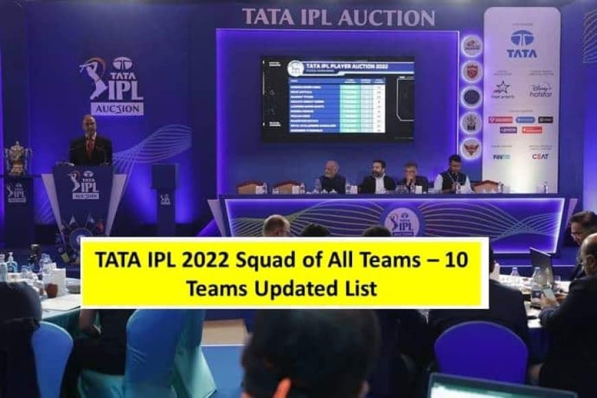 TATA IPL 2022 Squad of All Teams ? 10 Teams Updated List