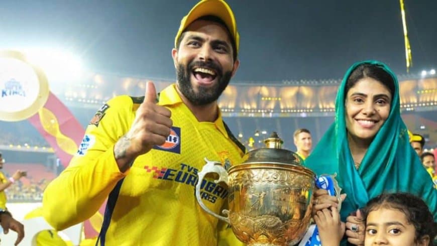 Watch: Ravindra Jadeja's Wife touches his feet after former wins IPL 2023 Title for CSK, Video Goes Viral