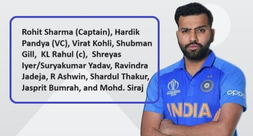 Predicted India Playing XI for World Cup 2023 Debut Match against Australia!