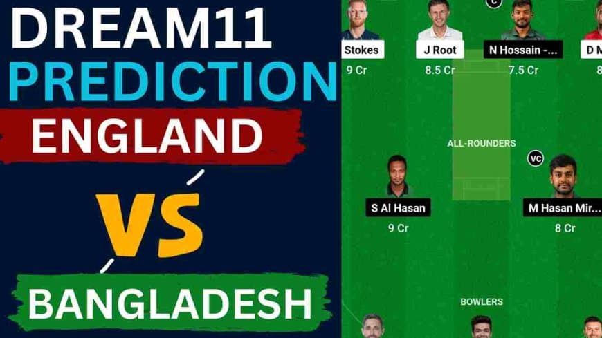 ENG vs BAN Dream11 Prediction 7th Match World Cup 2023 | England vs Bangladesh Dream11 Team, Head To Head Records, Playing XI, Pitch Report