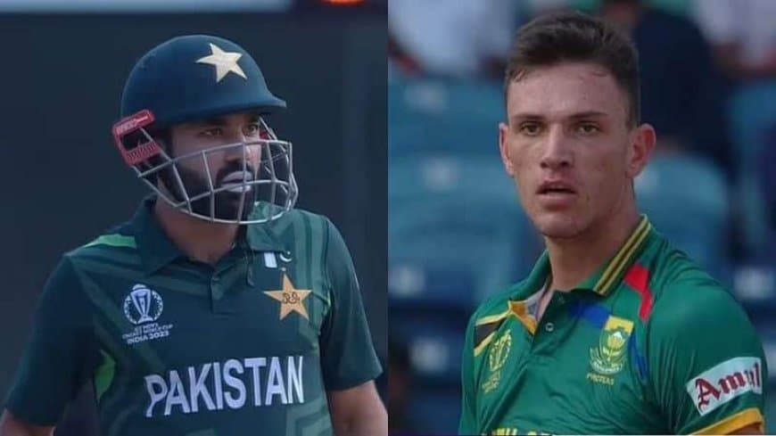 Watch: Mohd Rizwan engage in heated exchange with Marco Jansen during Pakistan vs South Africa match | ICC World Cup 2023