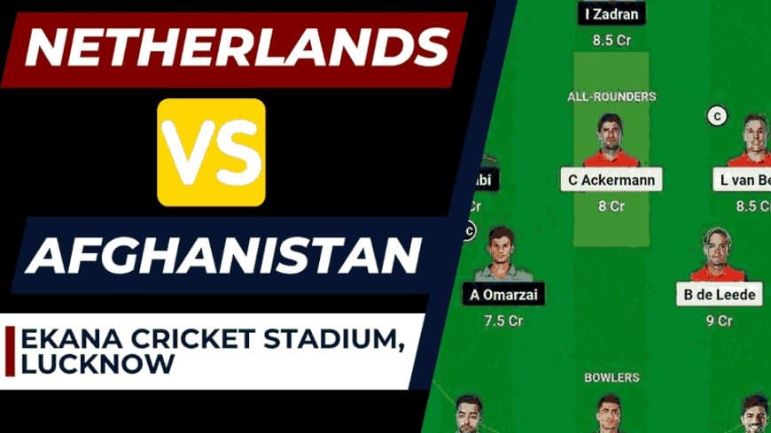 NED vs AFG Dream11 Prediction World Cup 2023 | Netherlands vs Afghanistan Dream11 Team, Ekana Cricket Stadium Pitch Report