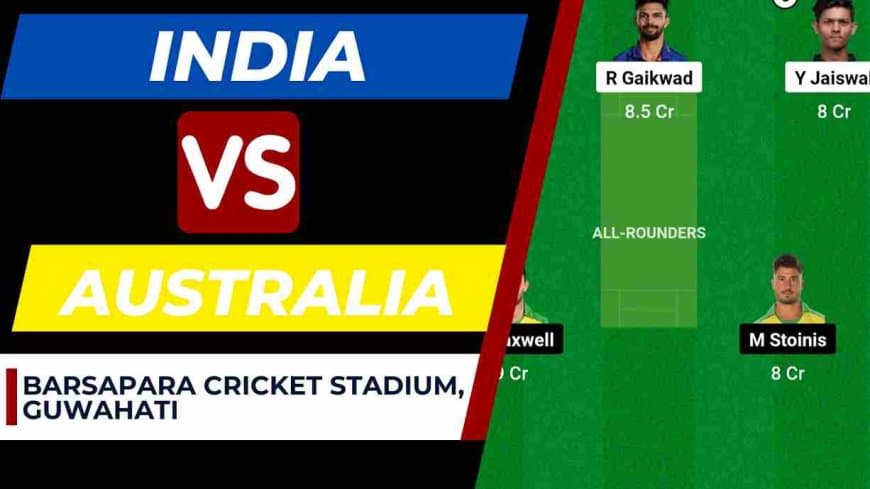 IND vs AUS 3rd T20I Dream11 Prediction, Dream11 Team | India vs Australia Barsapara Cricket Stadium Pitch Report