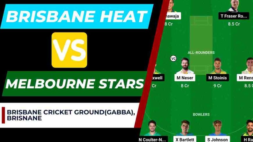 HEA vs STA Dream11 Prediction, Dream11 Team | BBL 2023-24: Brisbane Heat vs Melbourne Stars Gabba Brisbane Cricket Ground Pitch Report