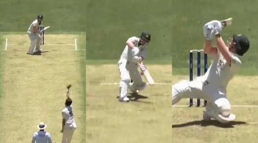 AUS vs PAK: Watch: David Warner plays outrageous scoop shot for six against Shaheen Afridi in Perth?