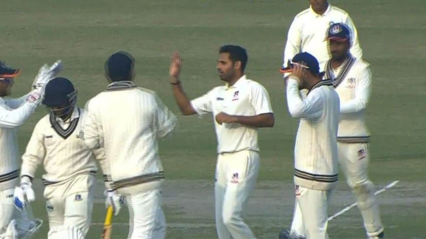 Watch: "Greatest Swing Bowler" Fans React as Bhuvneshwar Kumar picks 5 wickets in Ranji Trophy Comeback