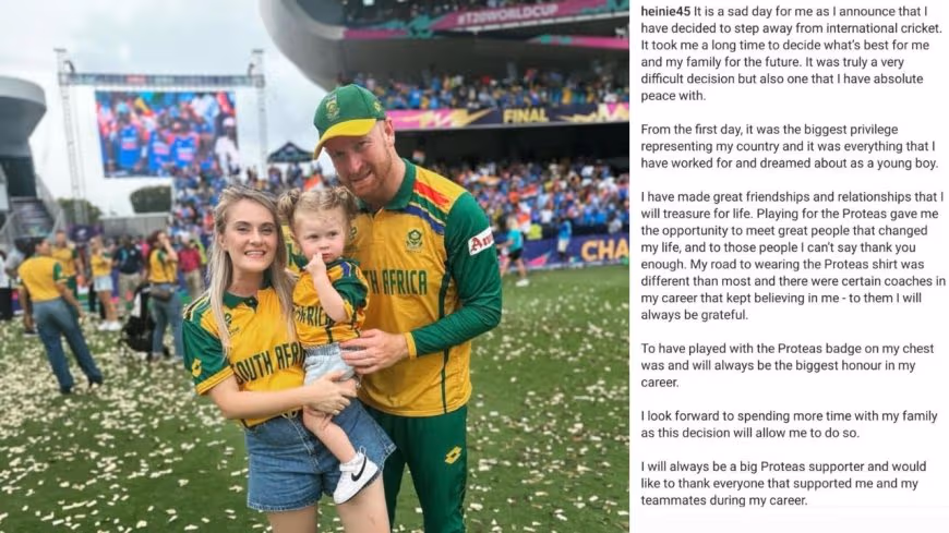 Heinrich Klaasen, the nightmare for bowlers in T20 Cricket announces his retirement from all formats of the game