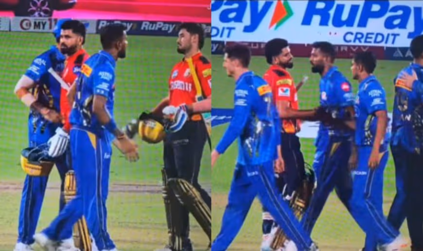 Hardik Pandya refuses to shake hands with Shreyas Iyer twice after PBKS beats MI in IPL 2025