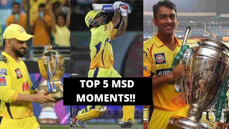 TATA IPL 2022: Top 5 Moments of MS Dhoni in the IPL.&nbsp;