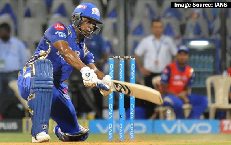 Evin Lewis playing for Mumbai Indians (MI)