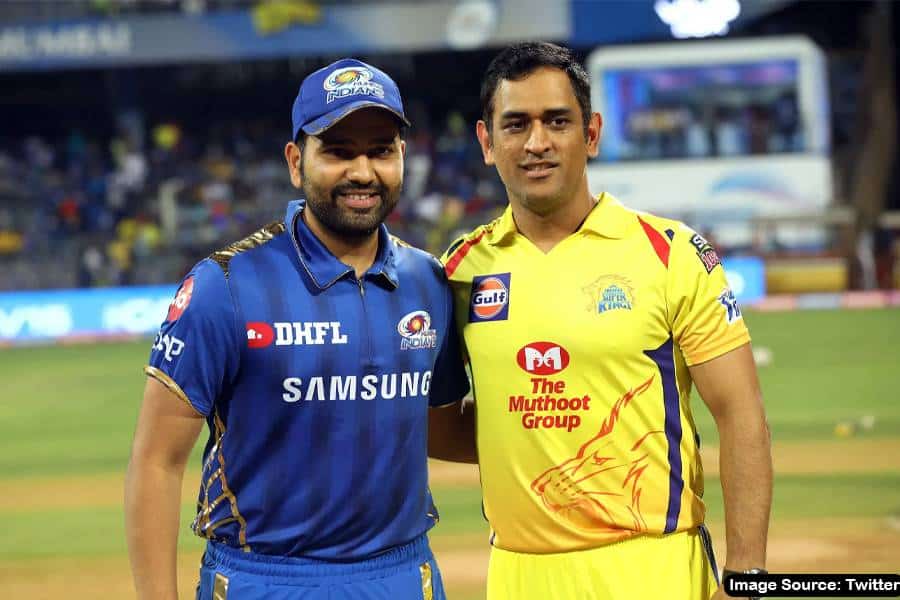 Rohit Sharma (Mumbai Indians) and MS Dhoni (Chennai Super Kings).