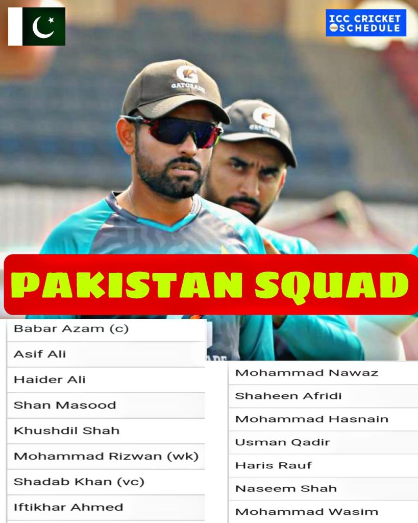 Pakistan Squad