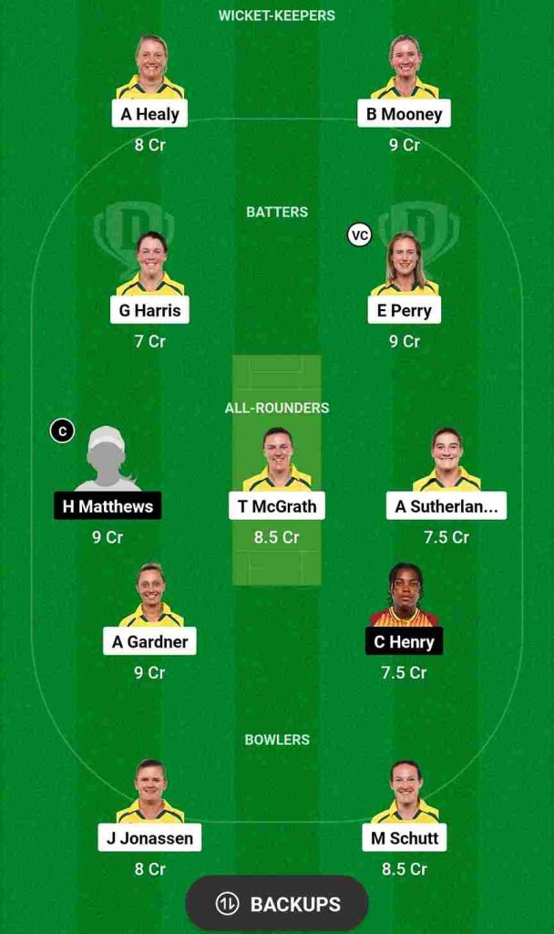 AUS-W vs WI-W Dream11 Prediction 1st T20I Match | Australia Women vs West Indies Women Dream11 Team, Senwes North Sydney Oval Cricket Ground Pitch Report