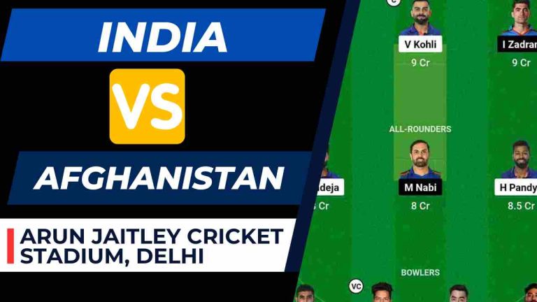 IND vs AFG Dream11 Prediction 9th Match World Cup 2023 | India vs Afghanistan Dream11 Team, Head To Head Records, Playing XI, Pitch Report