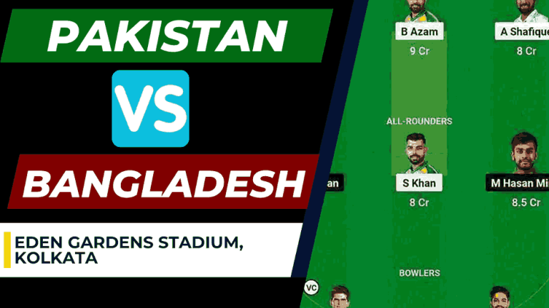 PAK vs BAN Dream11 Prediction World Cup 2023 | Pakistan vs Bangladesh Dream11 Team, Eden Gardens Stadium Kolkata Pitch Report