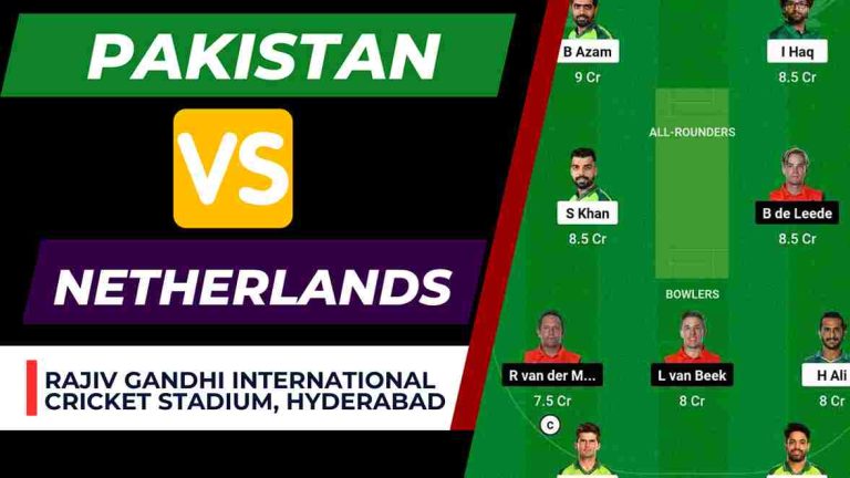 PAK vs NED Dream11 Prediction 2nd Match World Cup 2023 | Pakistan vs Netherlands Dream11 Team, Rajiv Gandhi International Cricket Stadium Pitch Report