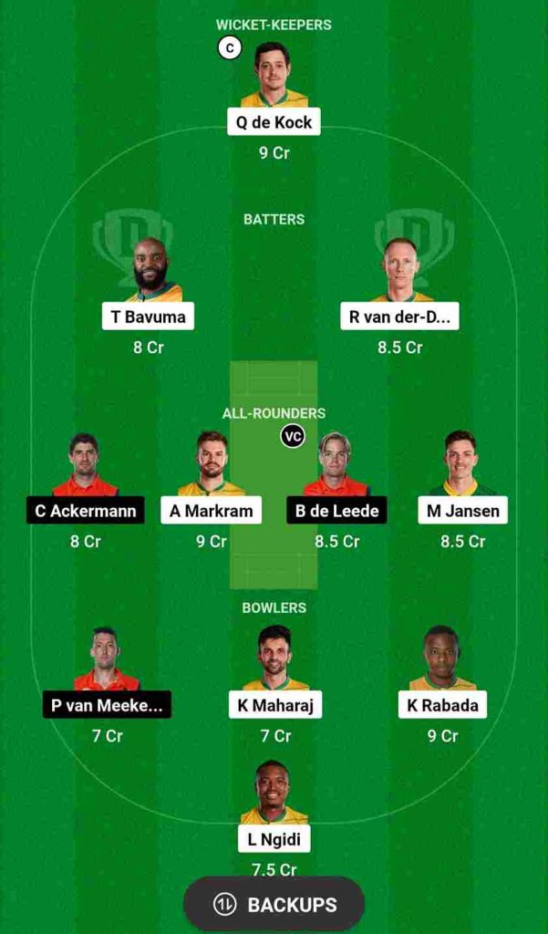 SA vs NED Dream11 Prediction 15th Match World Cup 2023 | South Africa vs Netherland Dream11 Team, HPCA Cricket Stadium Pitch Report