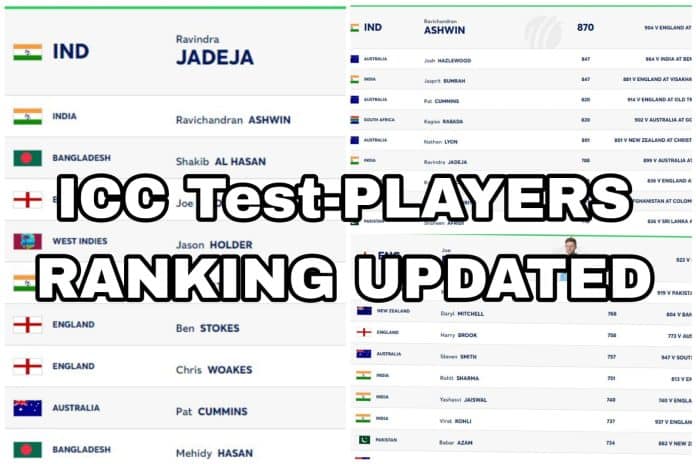 ICC Men's Test Player Rankings Updated after PAK vs BAN and ENG vs SL Test Match