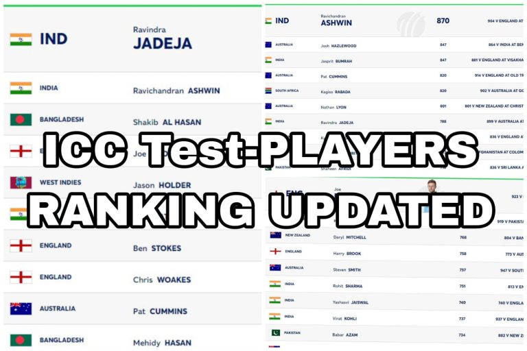 ICC Men’s Test Player Rankings Updated after PAK vs BAN and ENG vs SL Test Match