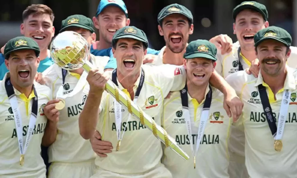 Pat Cummins and the defending champions Australia