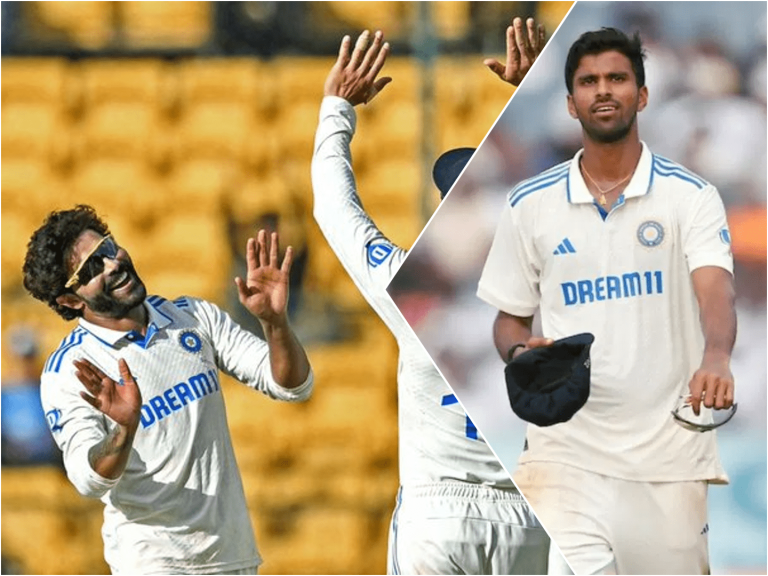 IND vs NZ: Jadeja’s five-for and Sundar’s four-for land India an early upper hand on Day 1